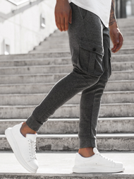 Ανδρικό παντελόνι φόρμας γραφίτη OZONEE C/316