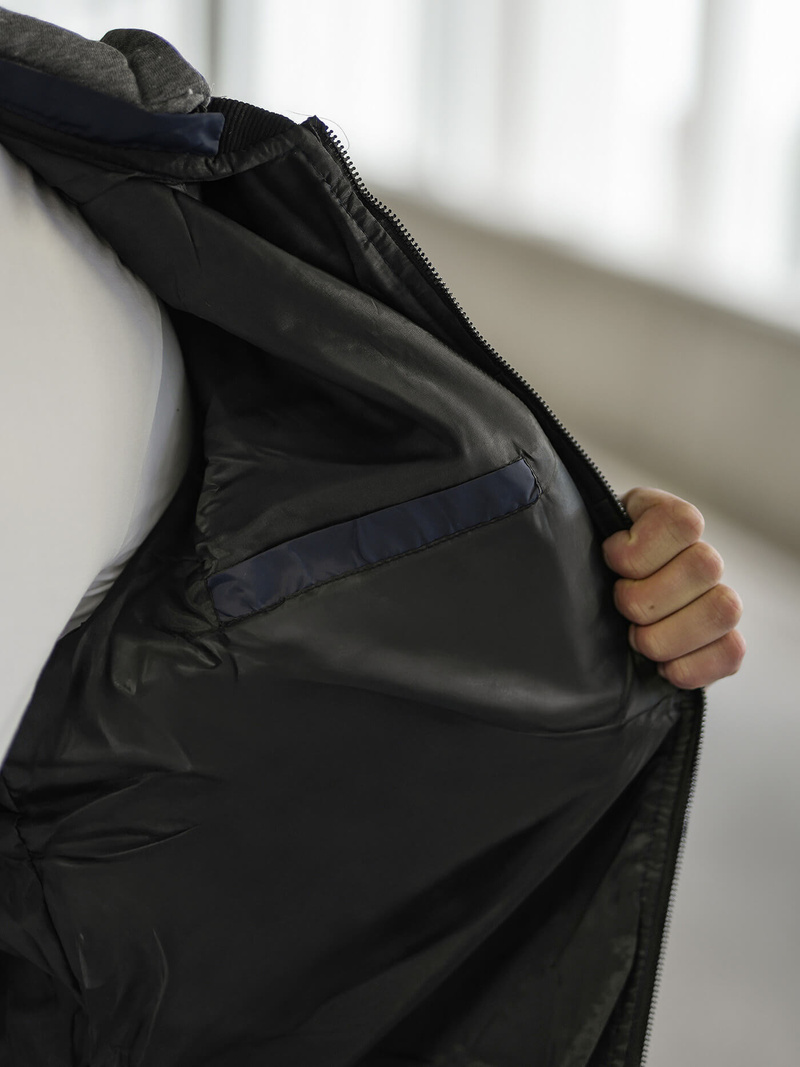 Ανδρικό μπουφάν ναυτικό μπλε OZONEE JS/8M986/215Z