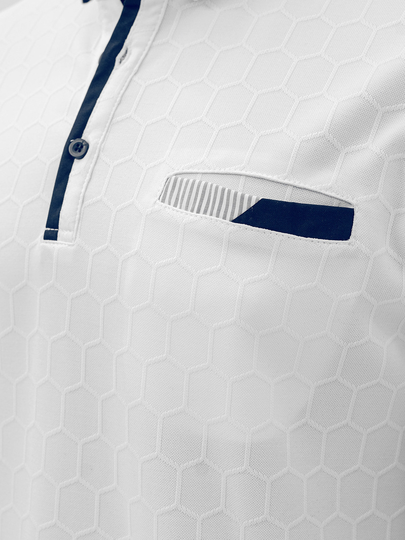 Ανδρική μπλούζα polo λευκό OZONEE O/QQ923