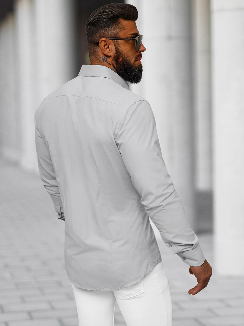 Ανδρικό πουκάμισο Γκρί OZONEE O/V118