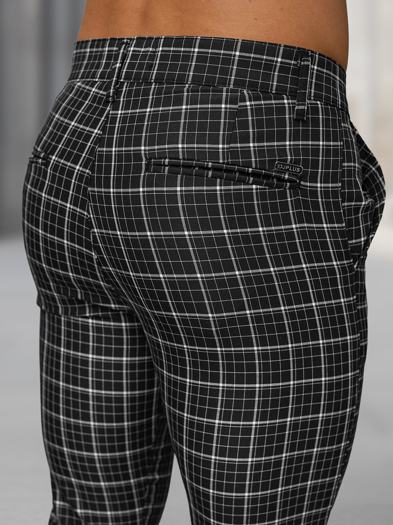 Ανδρικό παντελόνι chino μαύρο OZONEE DJ/5515Z