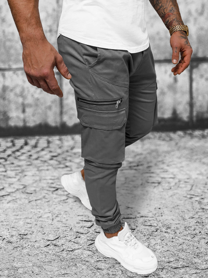 Ανδρικό παντελόνι jogger Γκρί OZONEE O/G3043