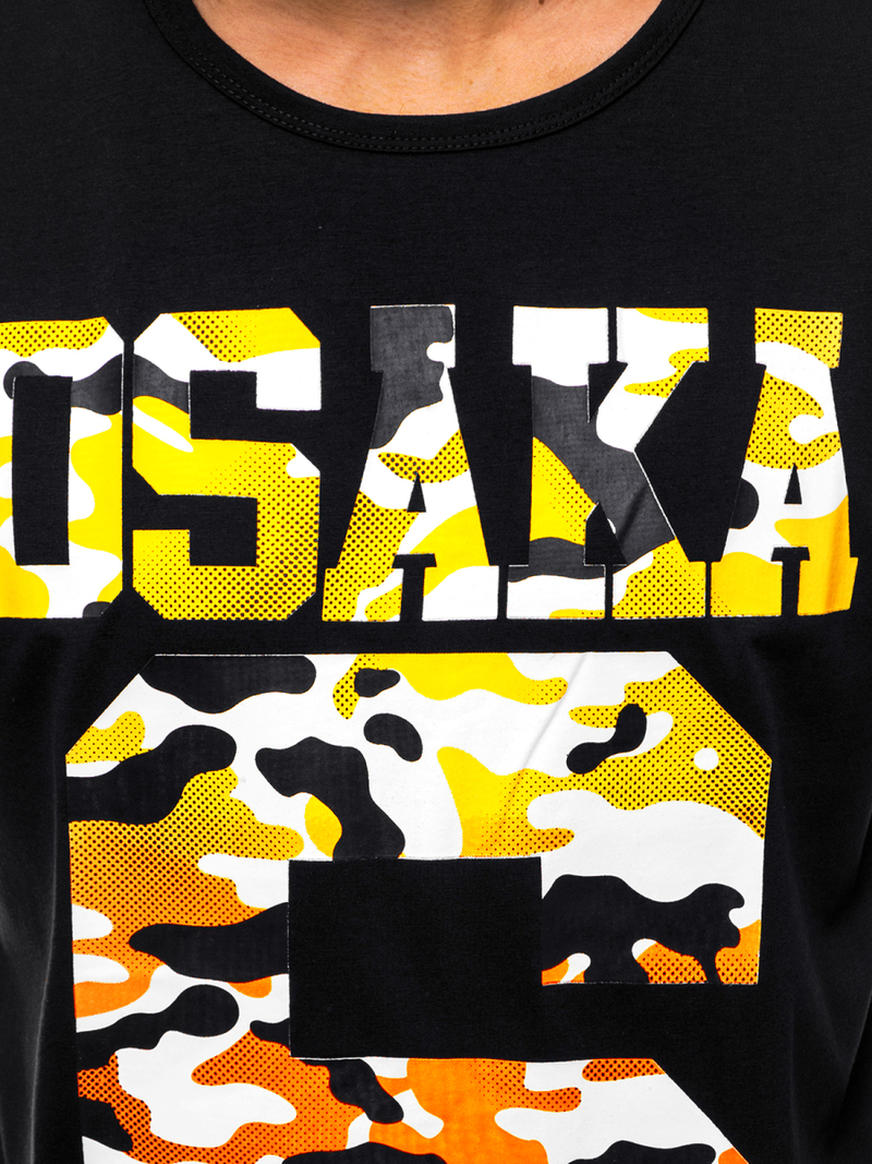 Ανδρικό μπλουζάκι μαύρο OZONEE JS/KS1958