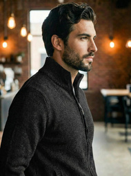 Ανδρικό πουλόβερ μαύρο OZONEE JS/59B3611/3