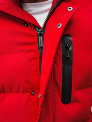 Ανδρικό χειμερινό μπουφάν το κόκκινο OZONEE O/M798