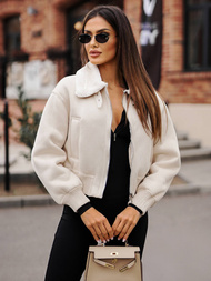 Γυναικείο μπουφάν eκρού OZONEE O/81326