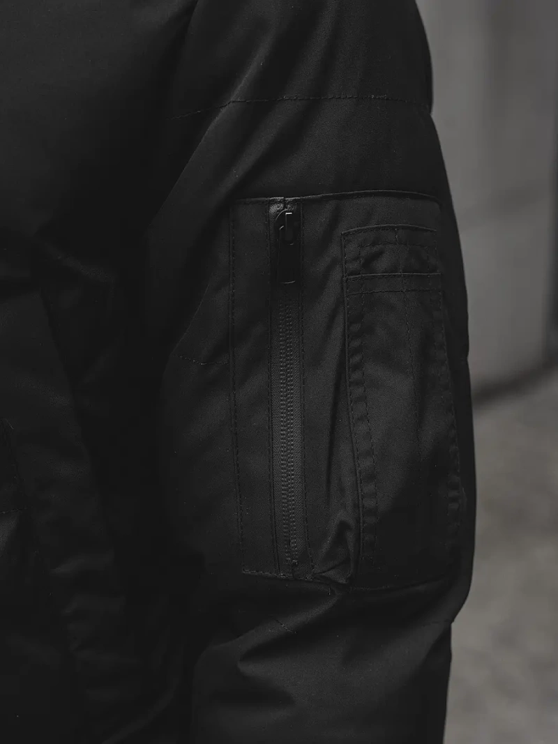 Ανδρικό χειμερινό μπουφάν mαύρος OZONEE JS/M790/392