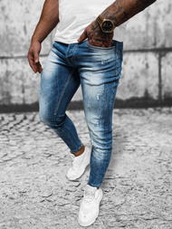 Ανδρικό τζιν παντελόνι mπλε OZONEE NB/MP0008B