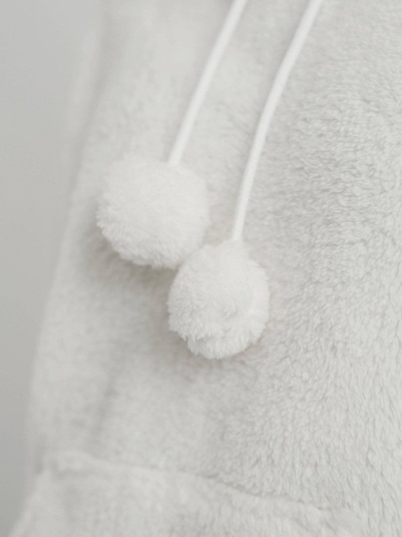 Γυναικείο φούτερ με κουκούλα λευκό OZONEE JS/HH192/1