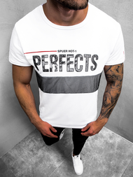 Ανδρικό μπλουζάκι λευκό OZONEE JS/SS10908Z