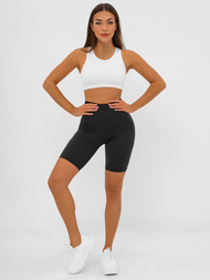 Κοντό μαύρο γυναικείο κολάν OZONEE JS/17K583/3