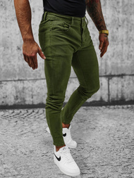 Ανδρικό παντελόνι chino Πράσινος OZONEE NB/MP0160MV