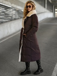 Γυναικείο μπουφάν Σοκολάτα OZONEE JS/16M9168/158