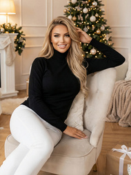 Γυναικείο πουλόβερ μαύρο OZONEE JS/8003/9Z