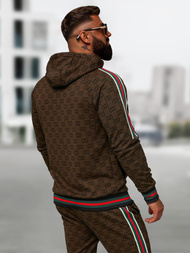 Ανδρικό σετ φόρμας σκούρο-μπεζ OZONEE O/FF5111AB