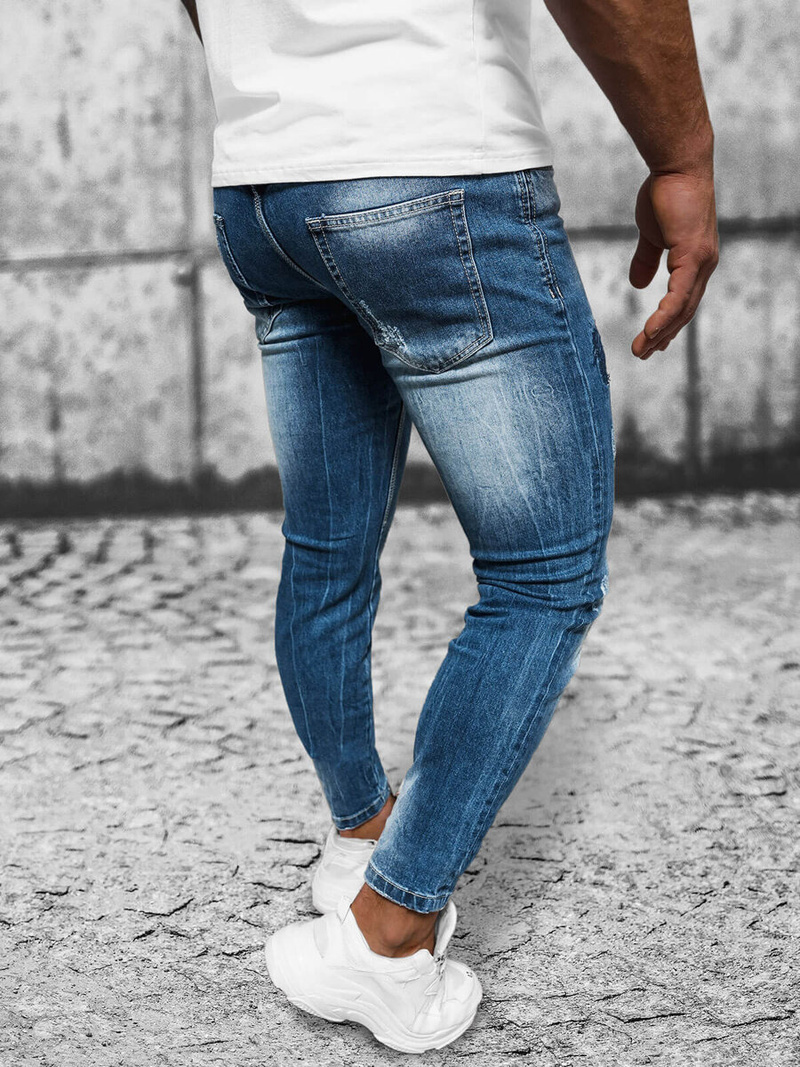 Ανδρικό τζιν παντελόνι mπλε OZONEE NB/MP0008B