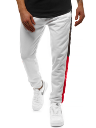 Ανδρικό παντελόνι φόρμας λευκό OZONEE JS/JZ11012