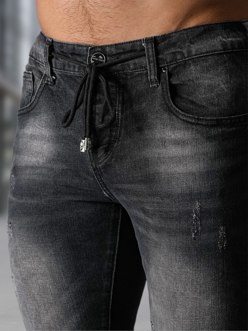 Ανδρικό τζιν παντελόνι mαύρος OZONEE NB/MP0063/1NZ