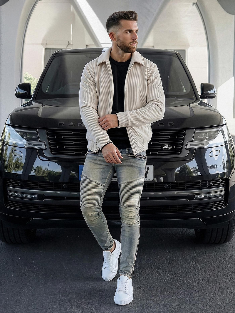 Ανδρικό τζιν παντελόνι μπλε OZONEE O/EM8886Z