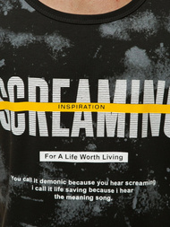 Ανδρικό αμάνικο μπλουζάκι μαύρο OZONEE JS/SS11053