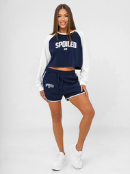 Γυναικείο σετ φόρμας δύο κομματιών ναυτικό μπλε-λευκό OZONEE JS/M58631AB