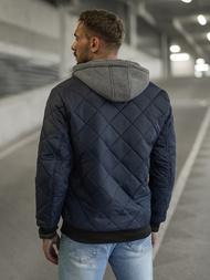 Ανδρικό μπουφάν ναυτικό μπλε OZONEE JS/8M986/215Z