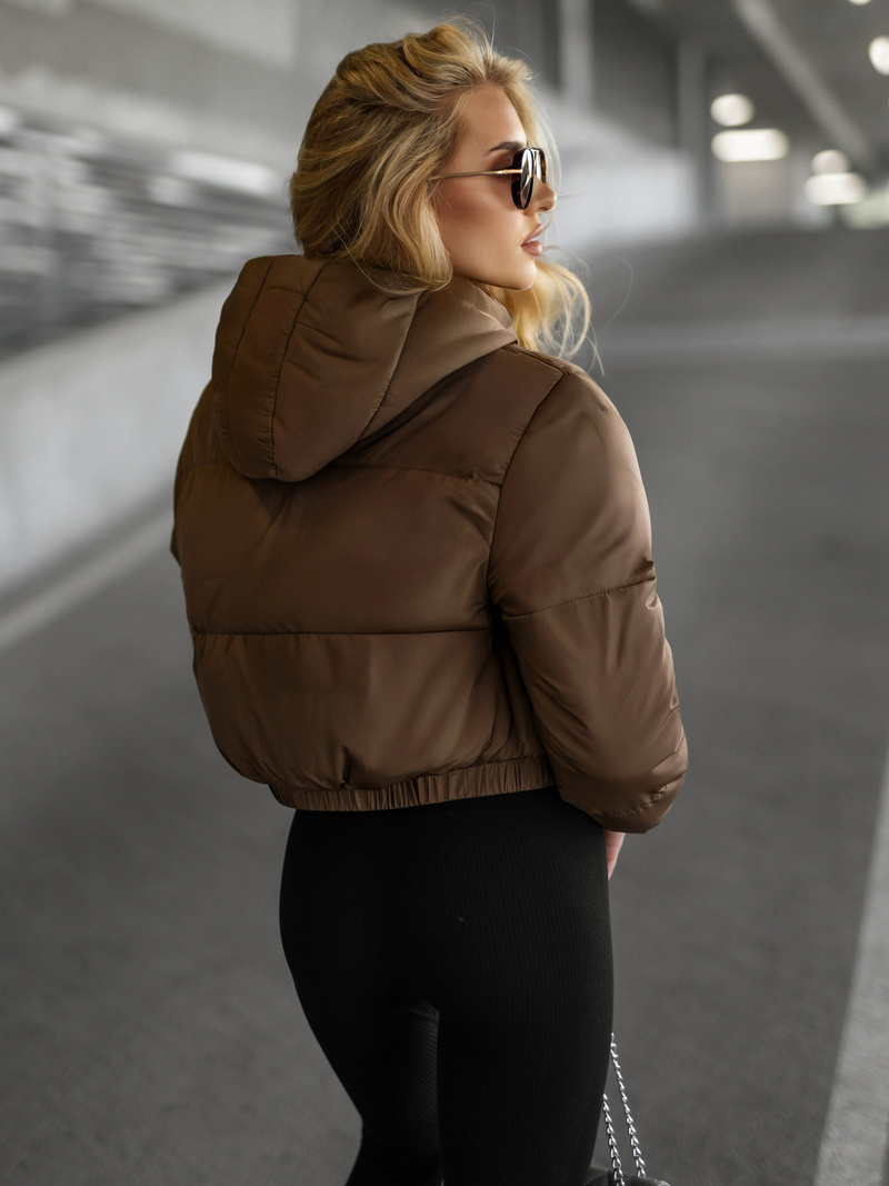 Γυναικείο μπουφάν Σοκολάτα OZONEE JS/5M3360/158