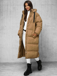 Γυναικείο μπουφάν kαμήλα OZONEE JS/5M3163/84Z