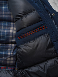 Ανδρικό χειμερινό μπουφάν ναυτικό μπλε OZONEE JS/5M718/215