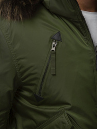 Ανδρικό χειμερινό μπουφάν πράσινο OZONEE O/99122