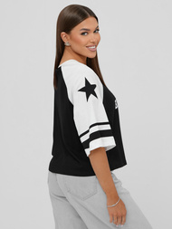 Γυναικείο μπλουζάκι μαύρο OZONEE JS/R62493