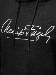 Ανδρικό Φούτερ με Κουκούλα μαύρο OZONEE JS/3B572