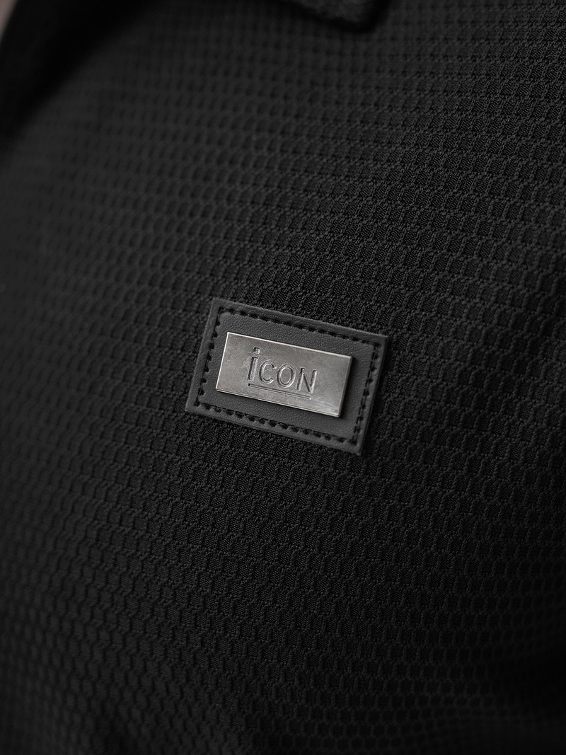 Ανδρική μπλούζα polo μαύρο OZONEE O/YN2/593