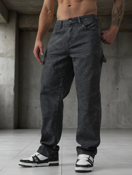 Ανδρικό τζιν παντελόνι γραφίτη OZONEE O/KK2828/5