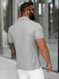 Ανδρική μπλούζα polo Γκρί OZONEE NB/MT3142