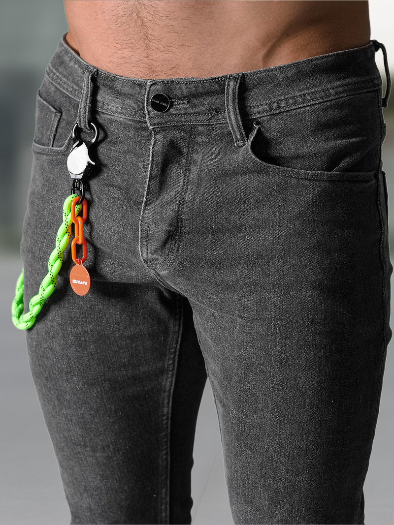 Ανδρικό τζιν παντελόνι γραφίτη OZONEE NB/MP0191G