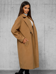 Γυναικείο παλτό kαμήλα OZONEE JS/11Z8161