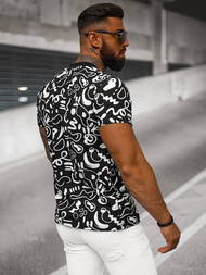 Ανδρικό μπλουζάκι μαύρο OZONEE JS/8T1205/3