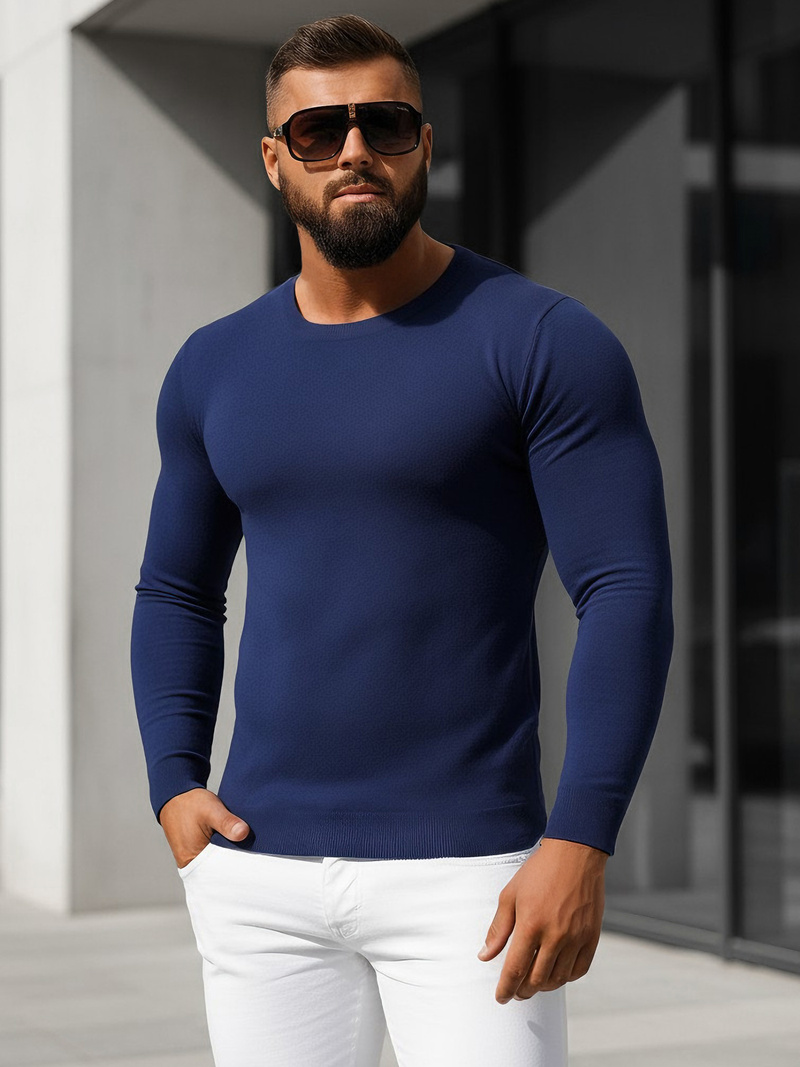 Ανδρικό πουλόβερ Σκούρο μπλε OZONEE NB/MMB602/5Z