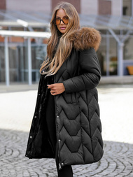 Γυναικείο χειμερινό μπουφάν μαύρο OZONEE O/5M3229/392