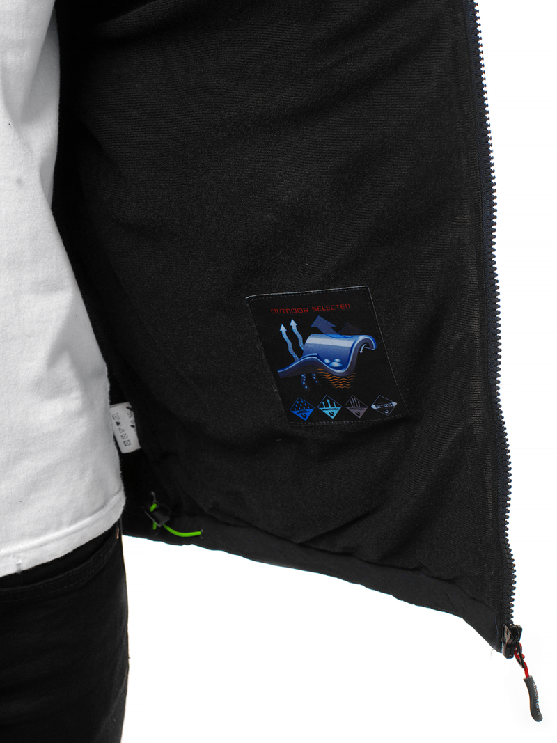 Ανδρικό μπουφάν Softshell μαύρο-πράσινο OZONEE GE/12262