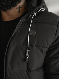 Ανδρικό μπουφάν mαύρος OZONEE JS/57M7502/392Z