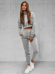 Γυναικείο σετ φόρμας δύο κομματιών Γκρί OZONEE JS/8C67/2Z