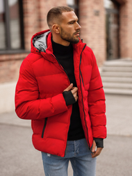 Ανδρικό χειμερινό μπουφάν kόκκινο OZONEE JS/5M756/270Z