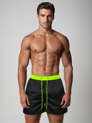 Ανδρικό μαγιό μαύρο/κίτρινο OZONEE JS/17K561/5Z