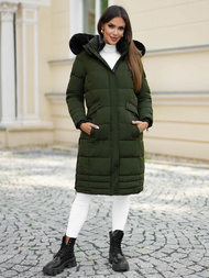 Γυναικείο μπουφάν χακί OZONEE O/W377Z