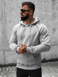 Ανδρικό Φούτερ με kουκούλα γκρι OZONEE O/8B152/2