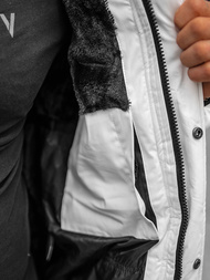 Ανδρικό χειμερινό μπουφάν λευκό OZONEE O/M798