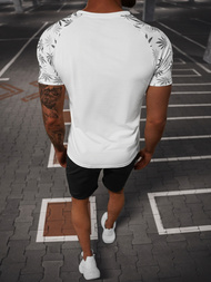 Ανδρικό σετ φόρμας ασπρό-μαύρο OZONEE O/HM760