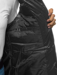 Γυναικείο αμάνικο μπουφάν μαύρο OZONEE N/6322